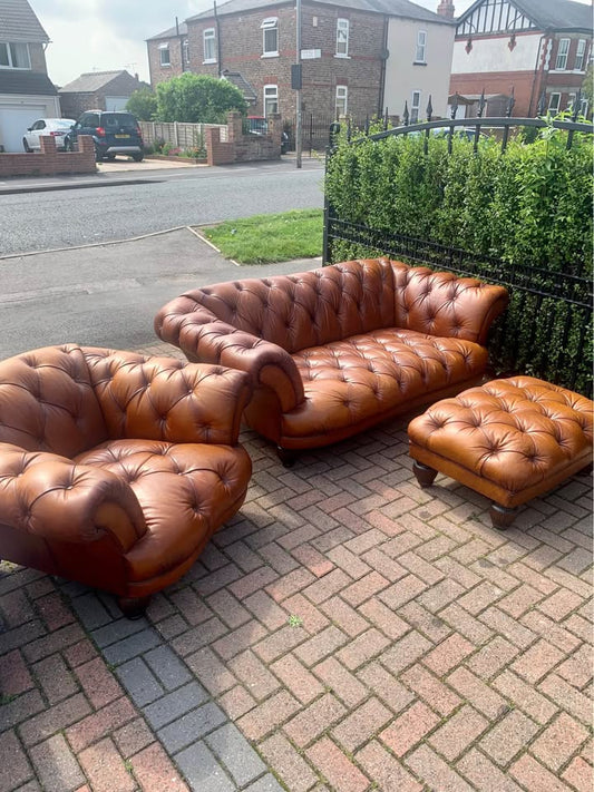 TETRAD OSKAR CHESTERFIELD SUITE SEE ADD DETAILS ATTACHED FULL UK DELIVERY 🚚 AVAILABLE