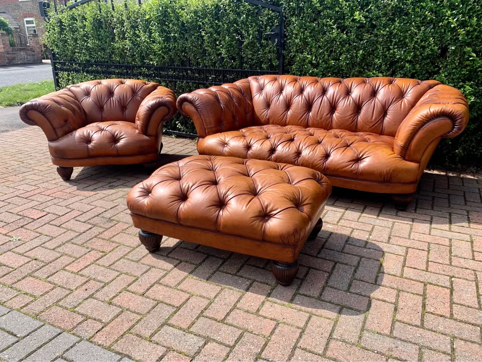 TETRAD OSKAR CHESTERFIELD SUITE SEE ADD DETAILS ATTACHED FULL UK DELIVERY 🚚 AVAILABLE